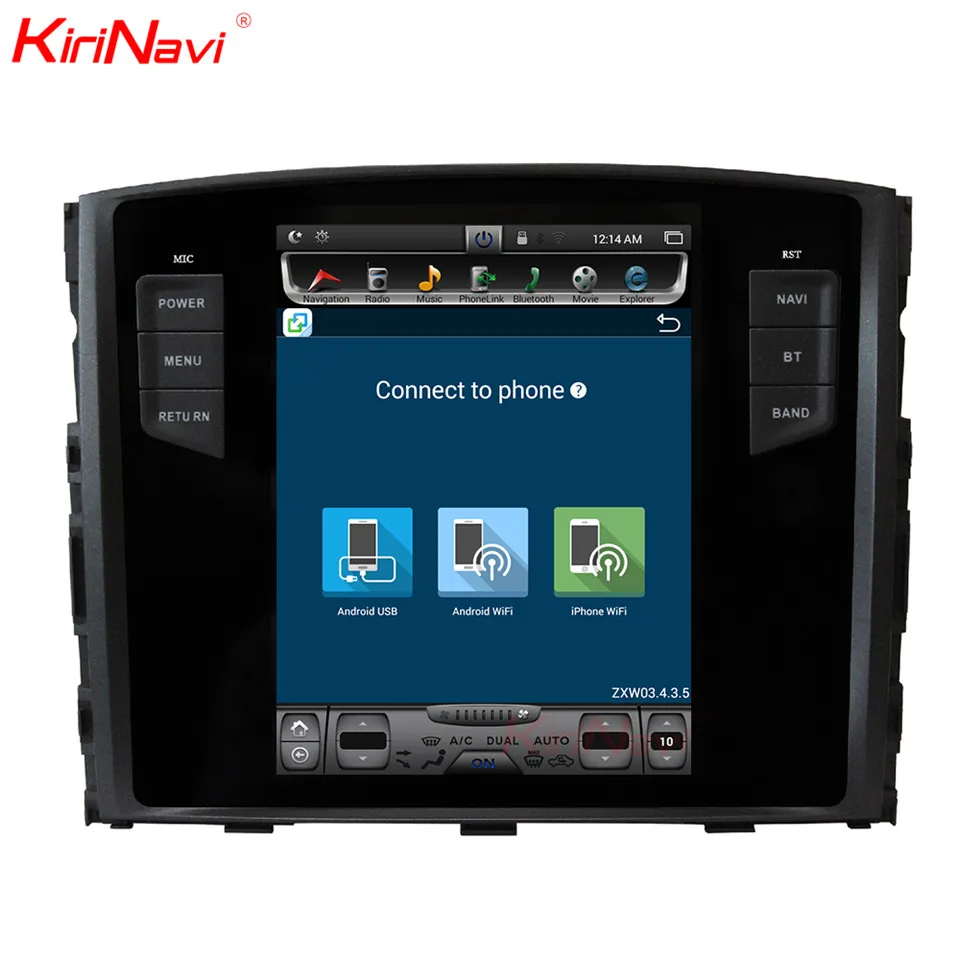 Top KiriNavi Vertical Screen Tesla Style Android 6.0 10.4 Car Multimedia DVD Player For Mitsubishi Pajero Radio GPS With Bluetooth 4 Top KiriNavi Vertical Screen Tesla Style Android 6.0 10.4 Car Multimedia DVD Player For Mitsubishi Pajero Radio GPS With Bluetooth 4