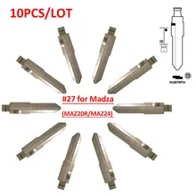 

10 pcs/lot KD900 Metal Blank Uncut Flip KD Remote Key Blade Type #27-1 for Mazd-a