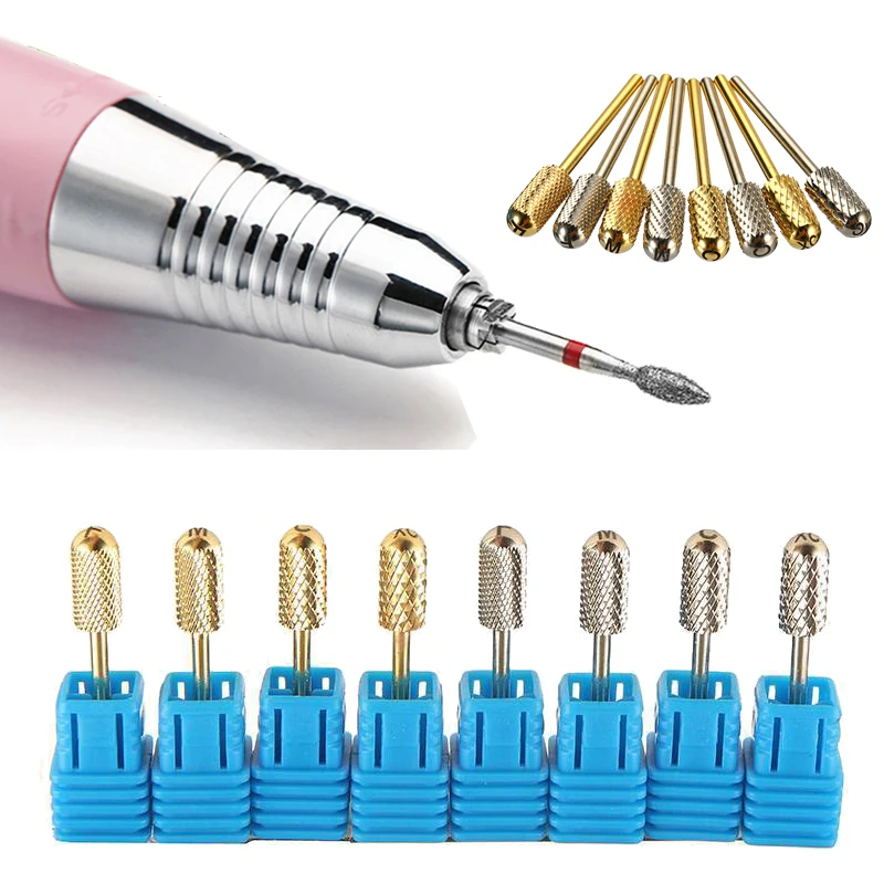 1pc 2.35mm 3/32'' Barrel Smooth Top Safety Nail Art File Drill Bit