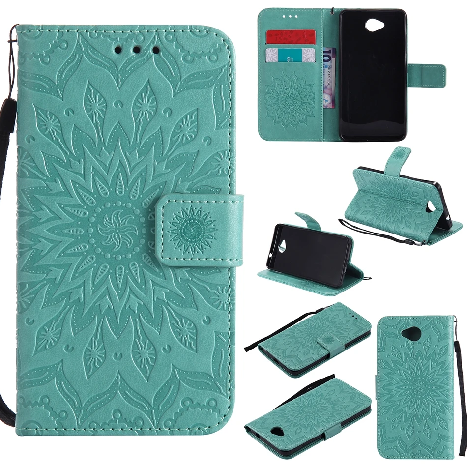 Luxury Leather Emboss Circular flower Phone Bag for Nokia Lumia 640 Case Flip Stand Wallet for Microsoft Lumia 635 550 650 Coque (4)