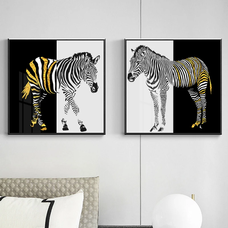 Home Decor Modern Zebra Paintings Art Bedroom Animal HD Print on Canvas