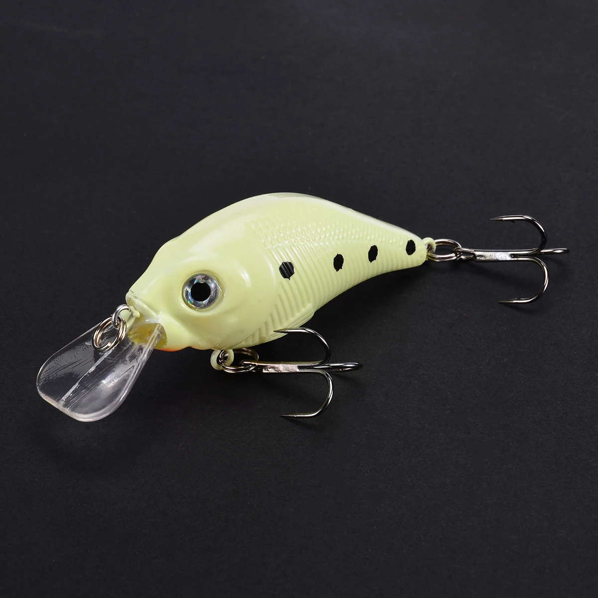 1Pcs 3D Luminous Fishing Lure Minnow Night Fishing Lure Bass Crankbait Crank Bait Hooks Wobbler Fish Tackle