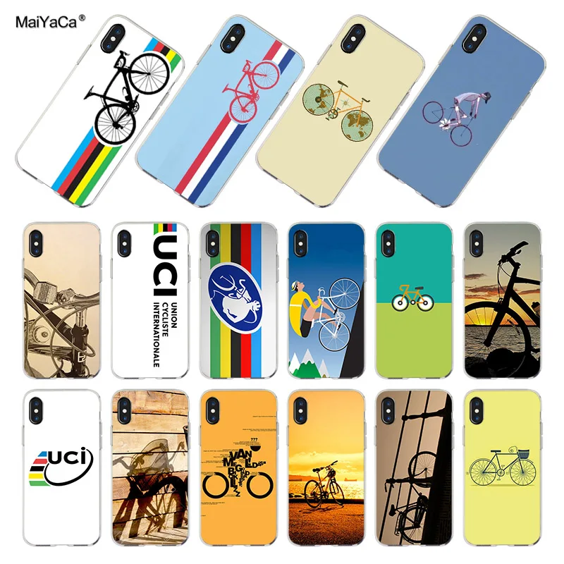 

MaiYaCa Bike Stripes World Road Race Transparent Soft Cell Phone case Cover For iPhone X XR XSMAX 8 4s 5s 6s 7plus case coque