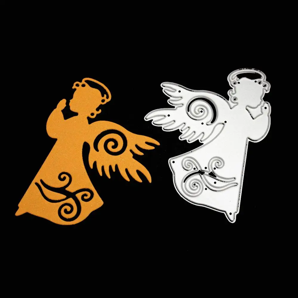 

57x75MM Angel Making Scrapbook Greeting Card Hollow Metal Cutting Dies Stencil Frame Embossing Template DIY