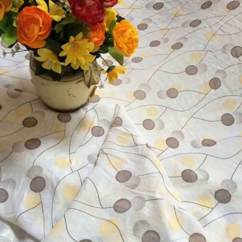 Slub хлопок принт ткани летнее платье Блузка материала на продажу Ткань Тильда Ткань для самодельных кукольных платьев 1 м