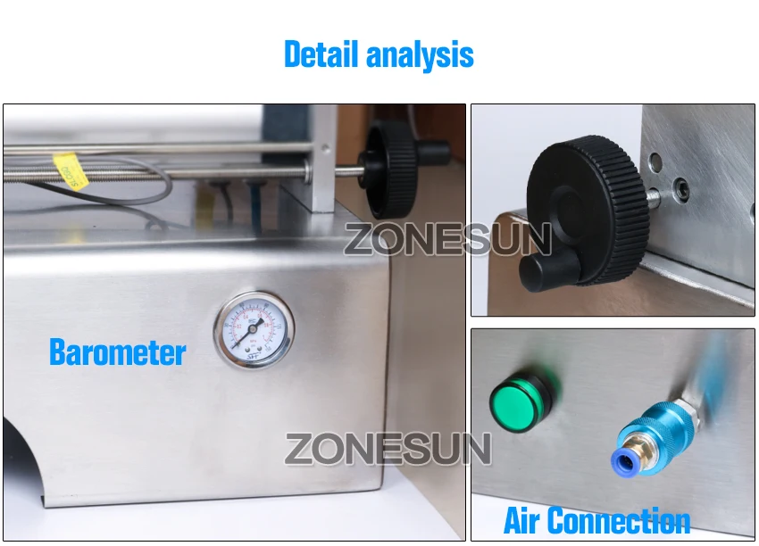 ZONESUN пневматический объемный безалкогольный напиток разливочная машина ЖК дисплей играть пневматический расфасовочный автомат для масла