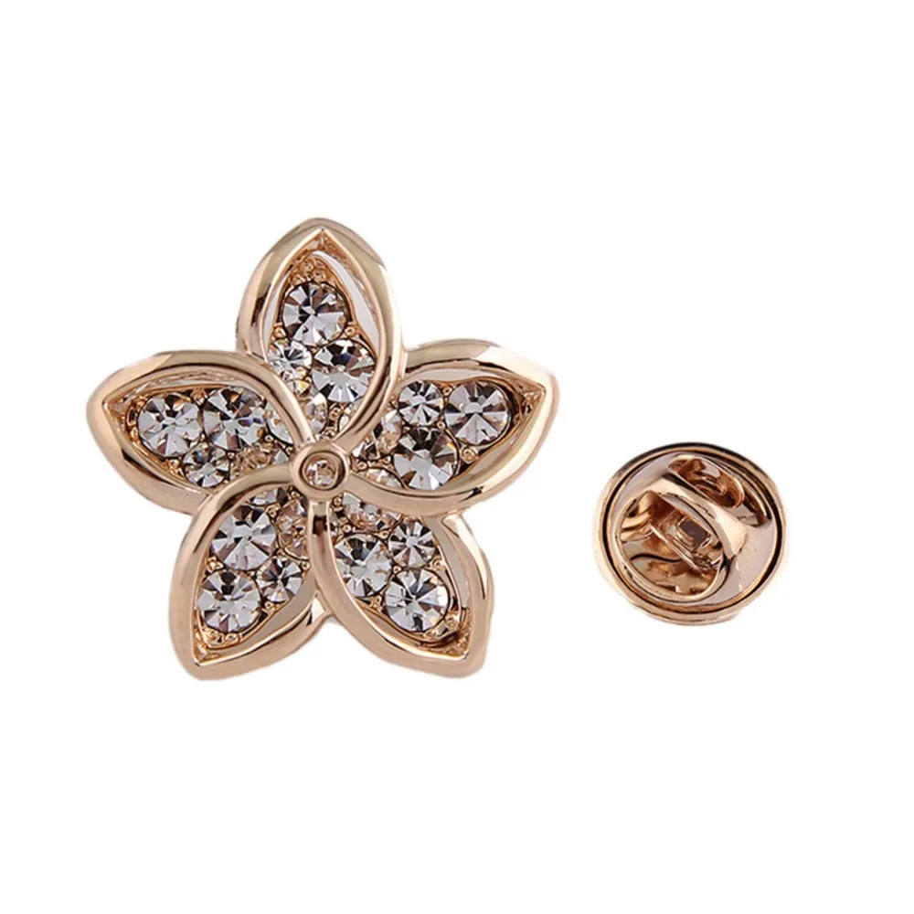 

2.0*2.0cm Korean Style Fashion Gold Color Flower Brooch Pin Suit Women Shirt Collar Pin YBRH-0260-GD