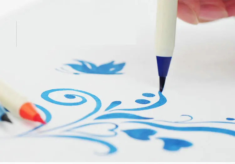 6 шт./партия креативная многофункциональная ручка-кисть для каллиграфии многоцветные чернила мягкая кисть Ручка для рисования и письма