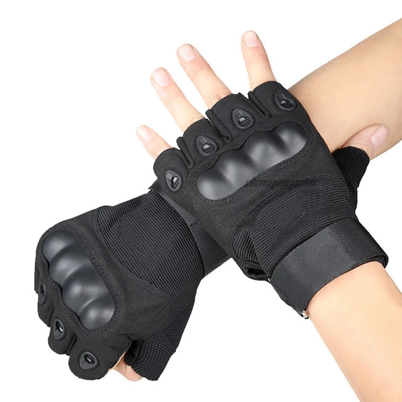 Тактические перчатки без пальцев военные армейские перчатки для пейнтбола страйкбол боевые с твердыми костяшками перчатки для мужчин