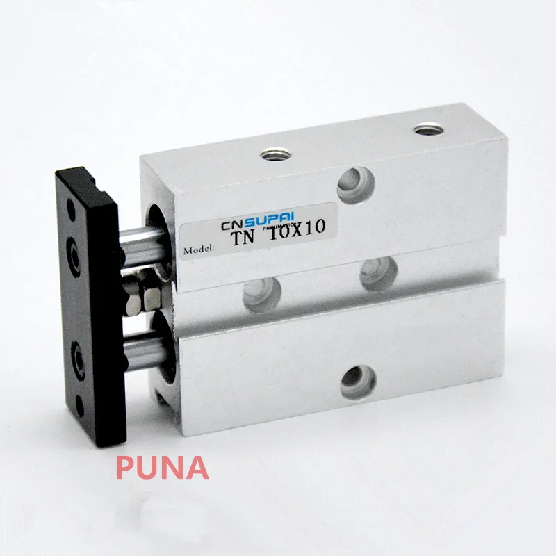 Dual Action 10mm Bore 50mm Stroke Double Rod Pneumatic Air Cylinder 