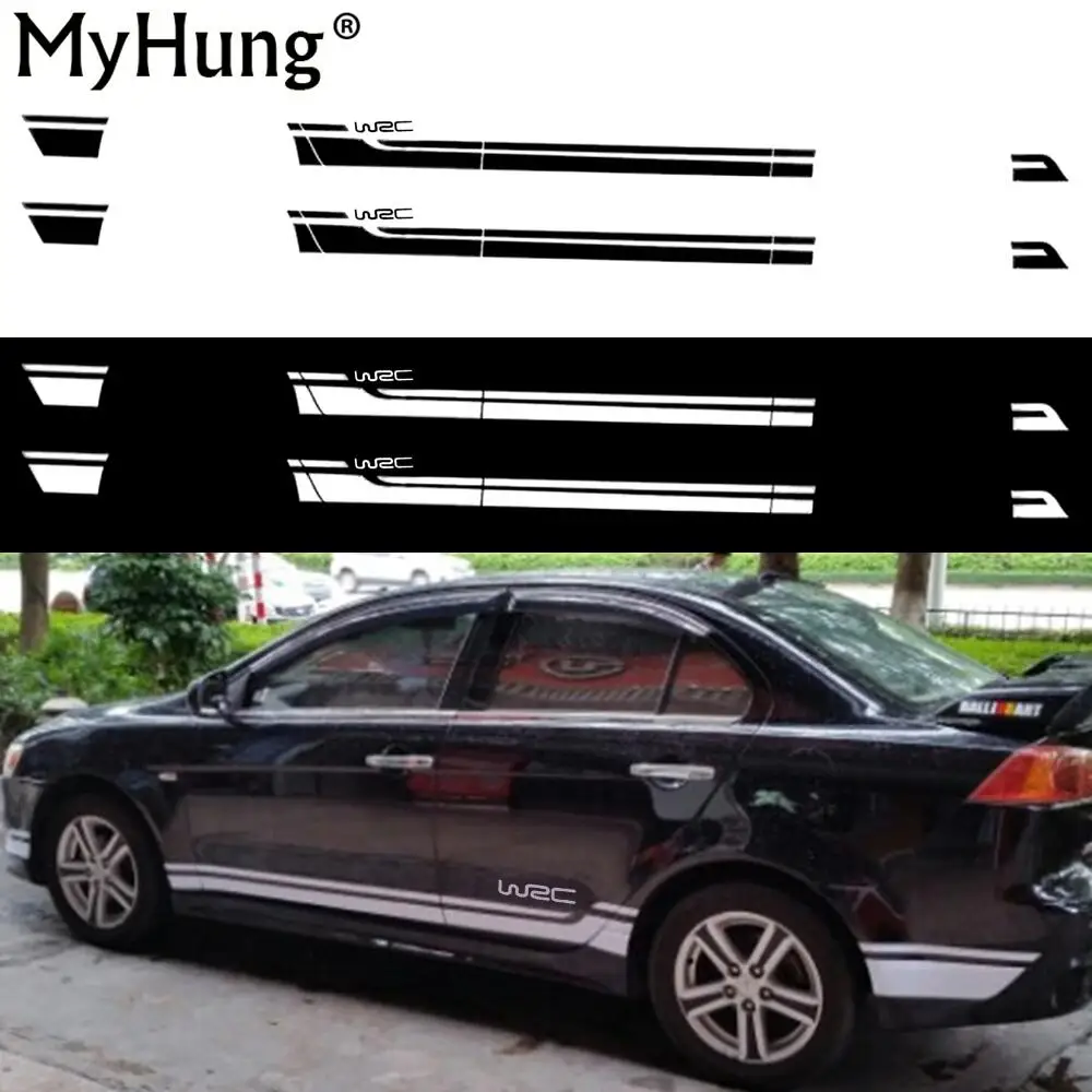 Наклейки для кузова Mitsubishi Lancer WSC наклейки боковой юбки гоночного автомобиля