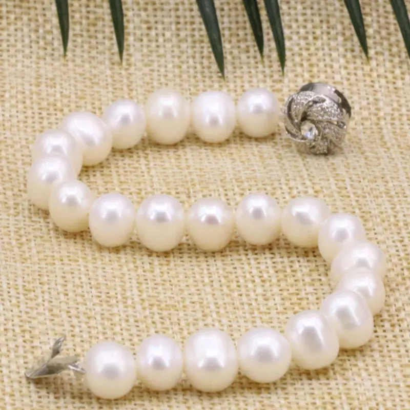 Браслет женский из натурального жемчуга 3 вида 8 9 мм|pearl bead bracelet|strand braceletsbead bracelet |