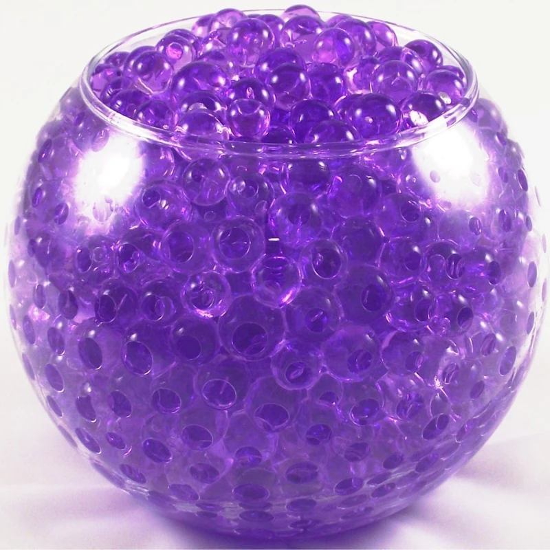 1bag Purple Crystal Boll Magic Pearl Shaped Crystal Soil Hydrogel
