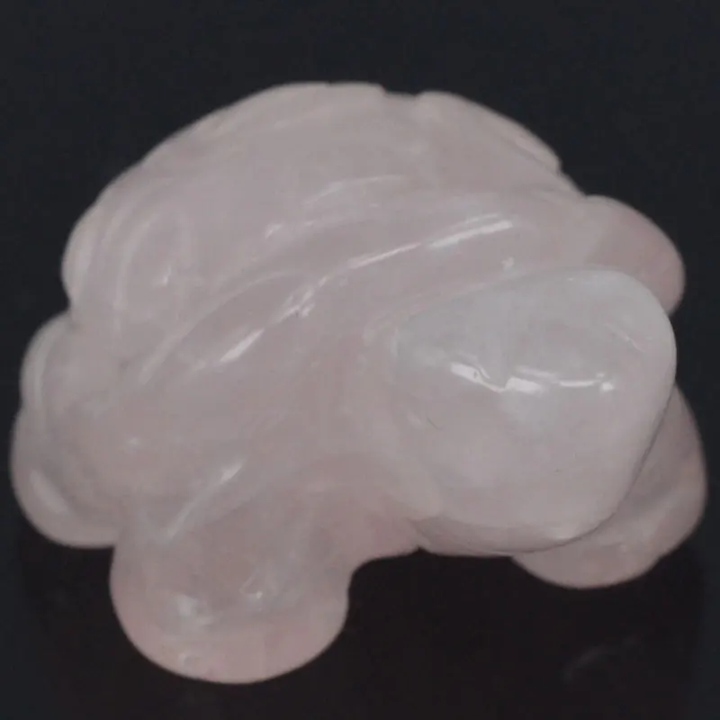 1.5 inch Natural Rose Quartz Crystal Turtle Tortoise Gemts Carving Crafts Stone Figurine Chakra Healing Reiki Stone