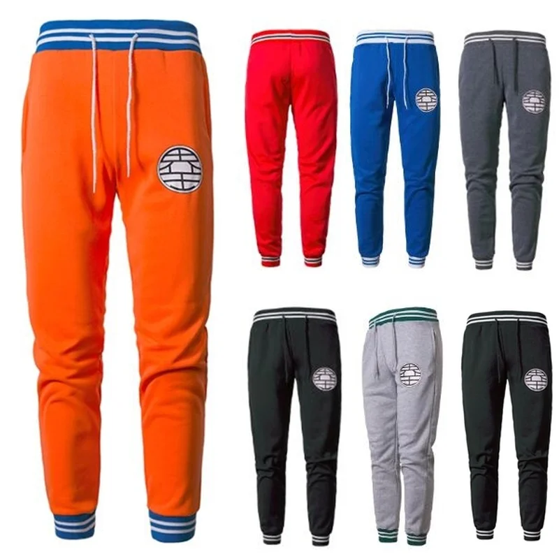 

ZOGAA Casual Print Dragon Ball Goku Mens Pants Cotton Autumn Winter Gray Men Joggers Sweatpants Plus Size Black Trouser pants