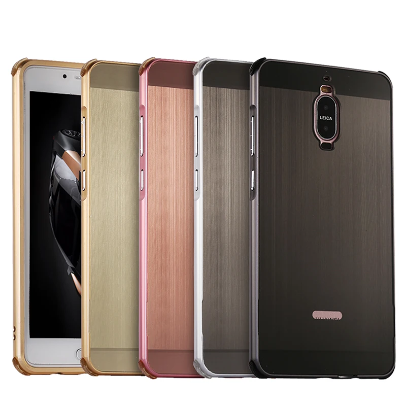 

For Huawei Mate 9 Pro Brushed mirror Back Cover Case for Huawei Mate9 Pro Plating Aluminum Metal Frame for Huawei Mate 9 Pro