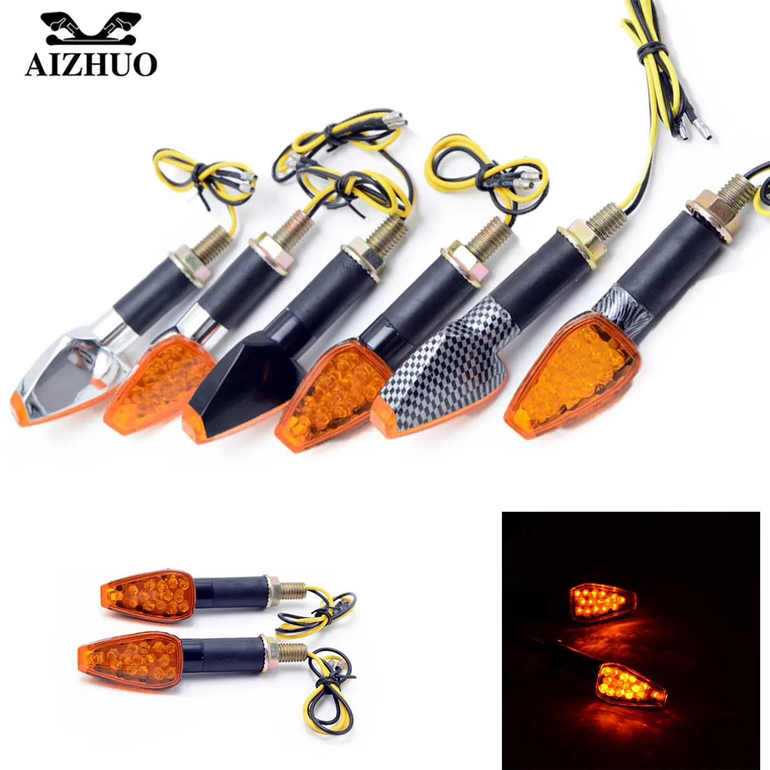 Motorcycle Turn Signal Light Flashing Motorbike Indicator Tail Light Signal Lamp for KTM HONDA SUZUKI DUCATI BMW YAMAHA KAWASAKI