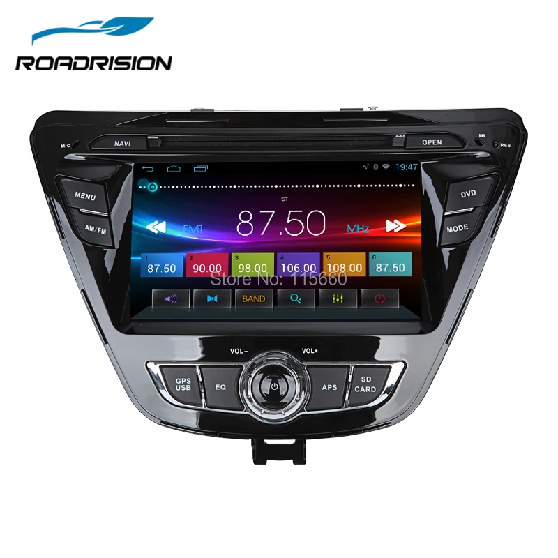 Автомобильный DVD RoadRision 7 дюймов 1024*600 четыре ядра Android 6 0 для Hyundai Elantra 2013 2015 с GPS Wi Fi