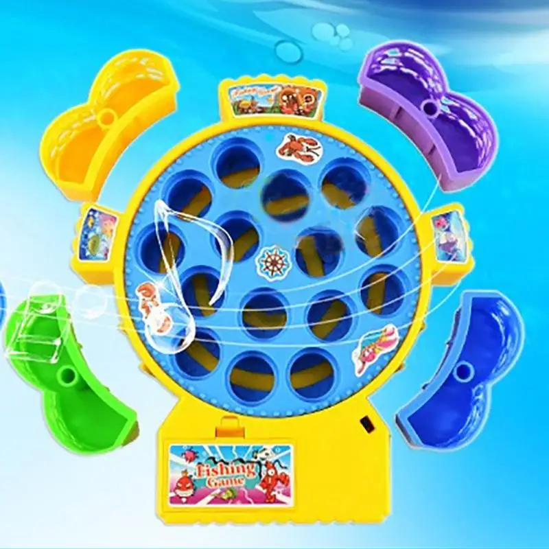 

Hot Electronic Toy Magnetic Fishing Toy Fishing Game Muscial Plastic Fish Board Games Parent-Child Interactive Educational Toy