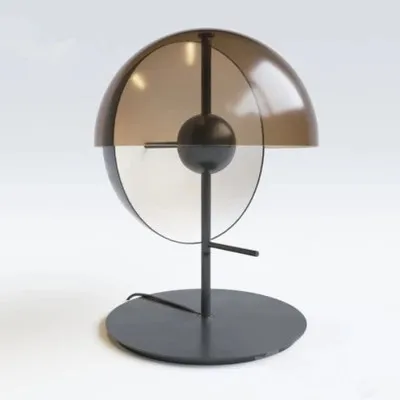

Nordic post-modern designer wrought iron villa bedroom bedside table study creative round table lamp