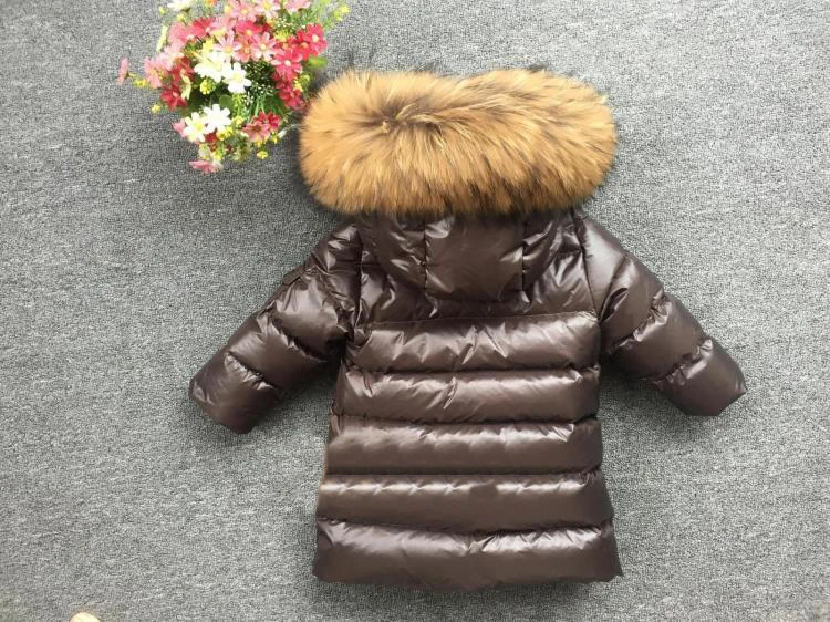 Пуховик для девочки парка для девочки зимняя куртка для девочки пуховик на девочку Детская зимняя куртка для девочек теплые толстые пуховики Детские теплые пальто с капюшоном и воротником из натурального меха