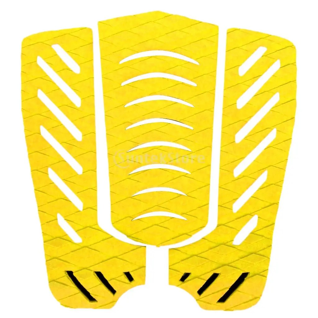1 Набор из 3 шт. противоскользящие доски для серфинга, тяговые задние накладки для серфинга, палубные захваты, аксессуары для сёрфинга, доски для серфинга, тяговые накладки - Цвет: Yellow
