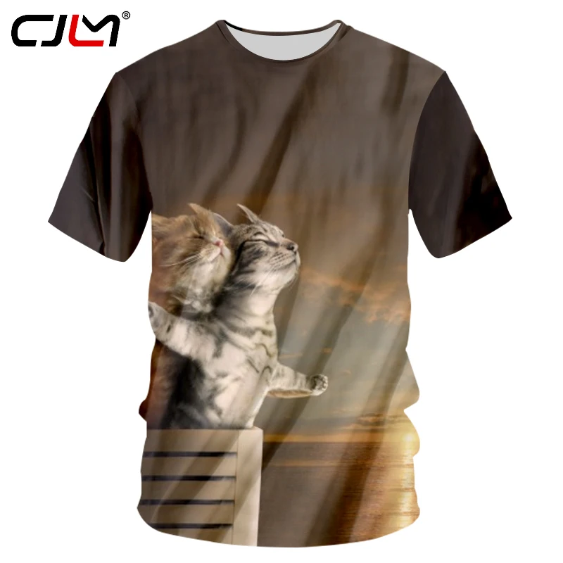 

CJLM New Tops Designed 3d Vest Print Titanic Cats Lovers TankTop Summer Cool Crewneck Short Sleeve Vest Dropship