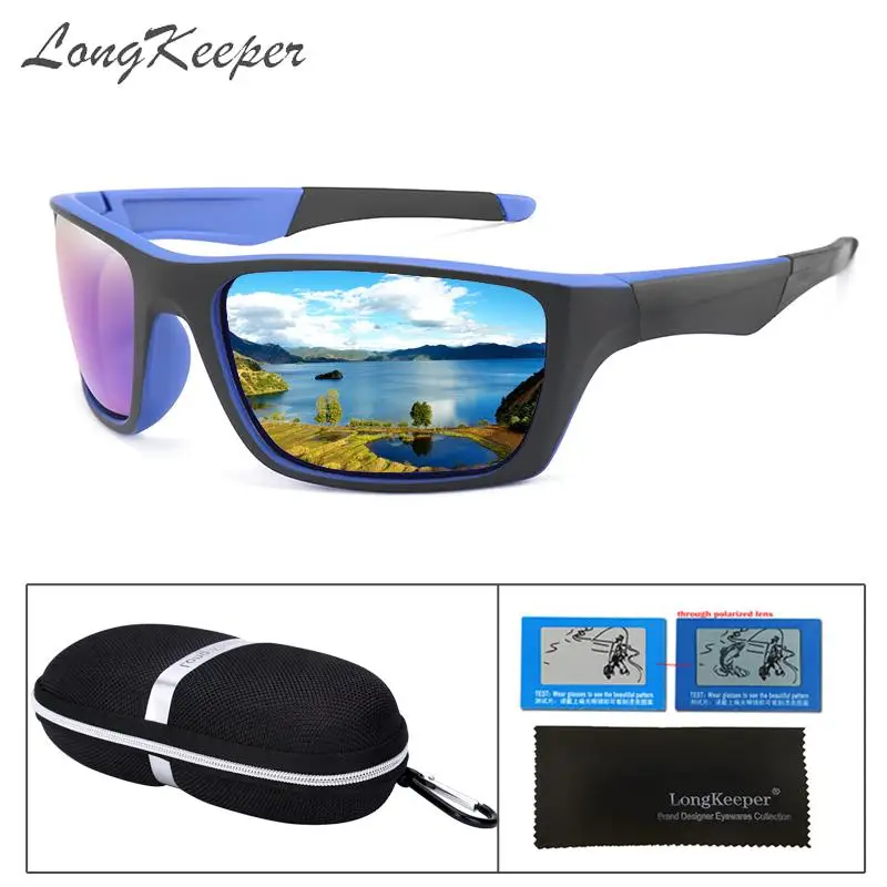 

LongKeeper Brand Classic Black Polarized Sunglasses Men Driving Sun Glasses for Women Shades Eyewear With Box Oculos 1082