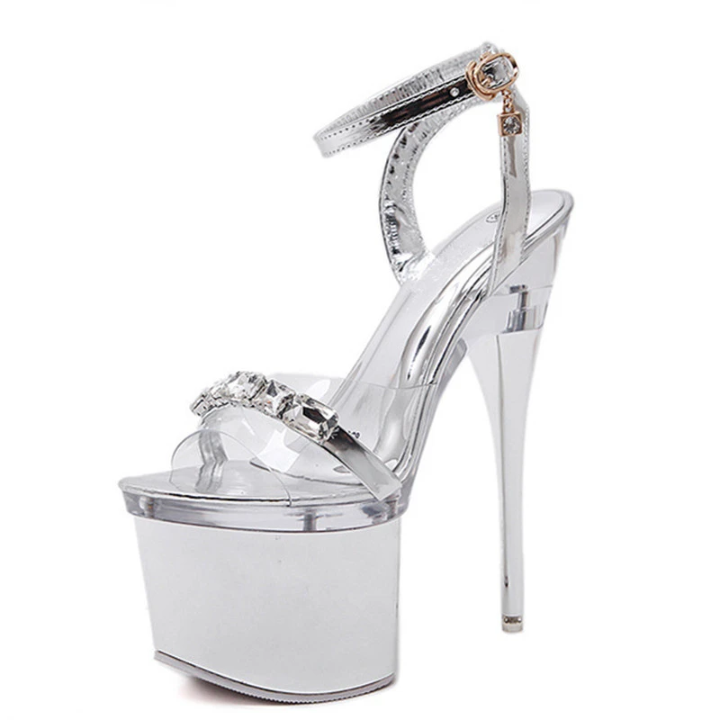 catwalk silver heels
