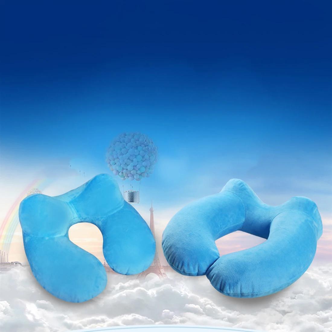 

U-Shape Travel Pillow for Airplane Inflatable Neck Pillow Travel Accessories Comfortable Pillows for Sleep Home Textile