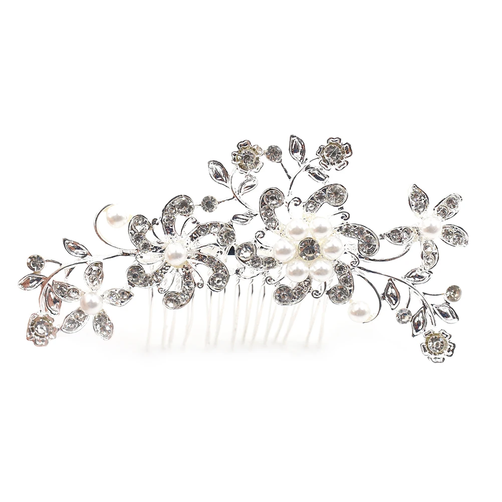 Fashion Crystal Headband tiara Bride Hair Accessories Handmade  Simulated Pearl Bride Wedding Headpieces Hair Jewelry