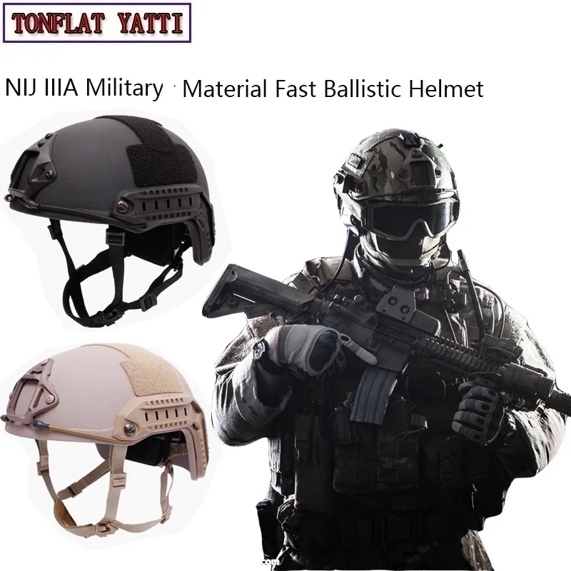 NIJ IIIA Military casque Fast Ballistic Helmet Aramid bulletproof hel Military Tactics SWAT High Cut Ballistic Tactical Helmet