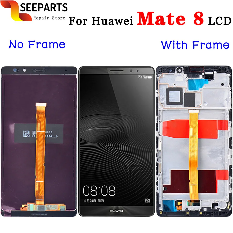 ЖК дисплей для Huawei Mate 8 сенсорный экран с дигитайзером в сборе рамкой замена