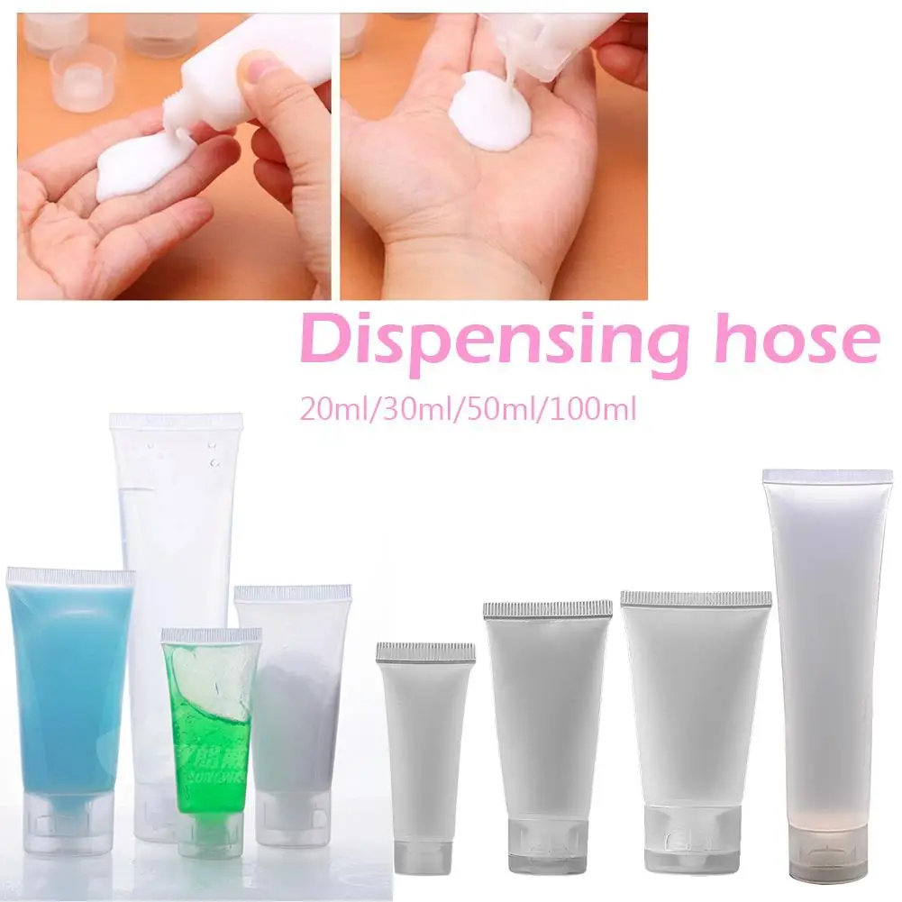 

20/50ml Empty Silicone Bottled Bottles Silicone Shampoo Shower Gel Lotion Sub-bottling Tube Squeeze Tool Travel Bottles