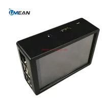 Корпус для Raspberry Pi поддержка 3,5 дюймов дисплей коробка сменная крышка монтажный вентилятор совместимый RPI 3 Модель B+ ABS черный