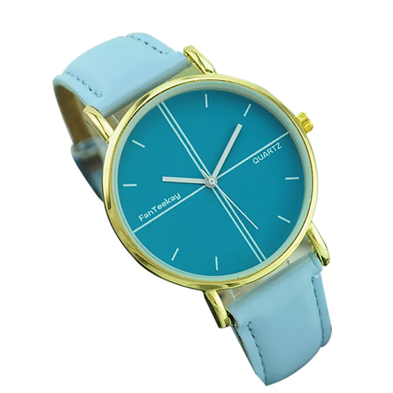 Fashion women watches bracelet watch ladies Simple Scale Simulation Leather band Thin Men And Women Quartz watch clock 3M30#N (1)