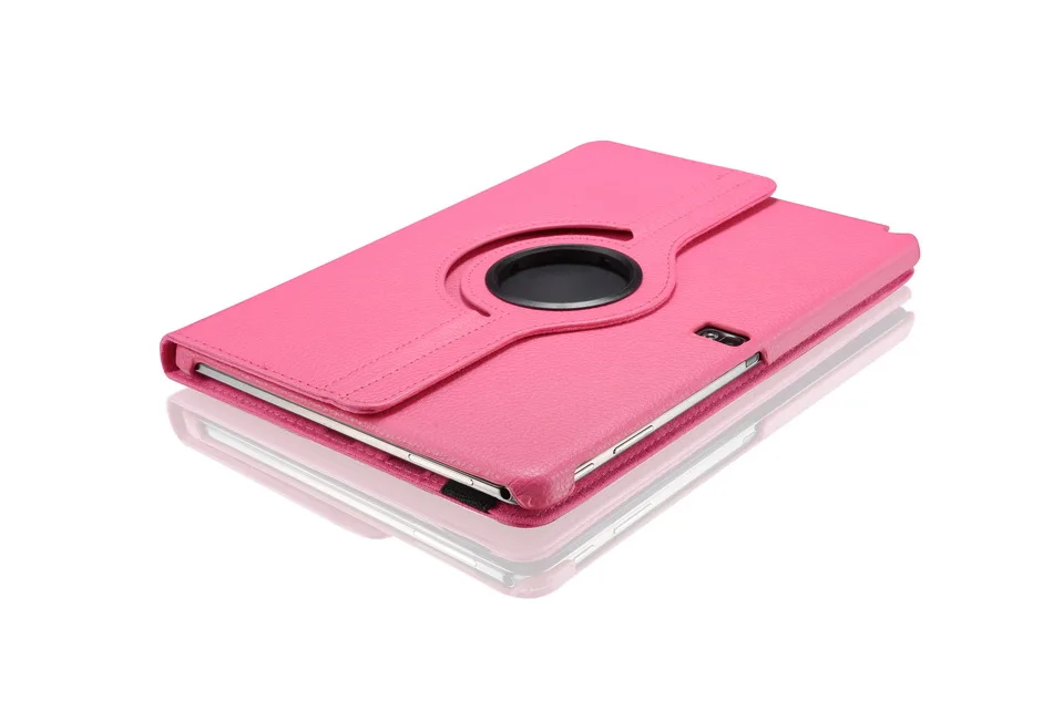 Вращающийся на 360 градусов чехол для планшета samsung Galaxy Tab Note Pro 12,2 дюймов P900 P901 P905 SM-P900 откидной держатель подставка PU+ PC smart cover - Цвет: Розово-красный