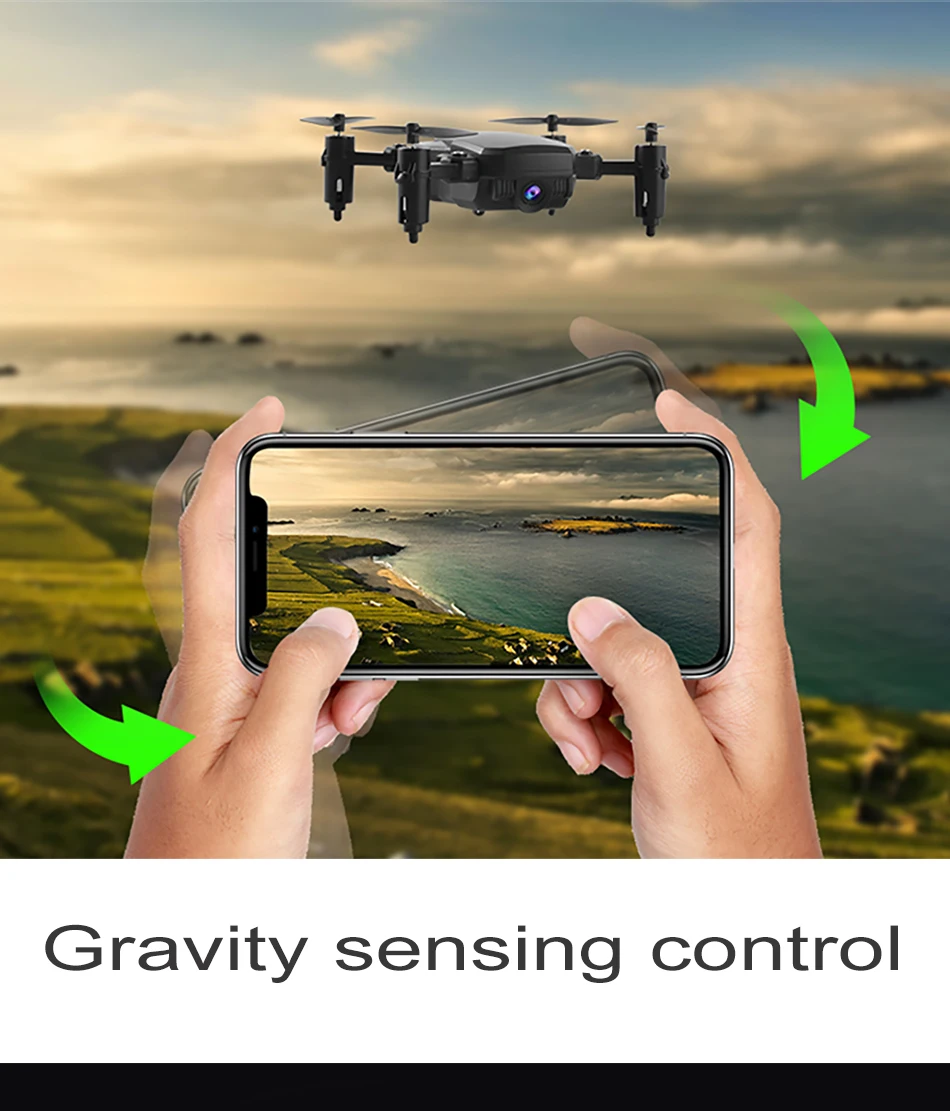 Quadcopter with 2MP Camera Mini Foldable RC Drone M11 2.4GHz 6-Axis Gyro WiFi FPV Drone Good Choice for Helicopter Training (10)