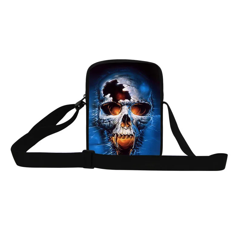 6 Cool Small Men's Travel Sport Messenger Bag Skull Print Crossboby Bags Children Kids Desigual Handbag Outdoor Shoulder Bag