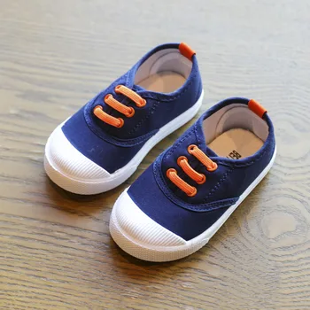 

Children Canvas Shoes Spring Fashion Sneaker Casual Slip On Shoes Candy Color Breathable Baby Shoes Size 21-30 TX18
