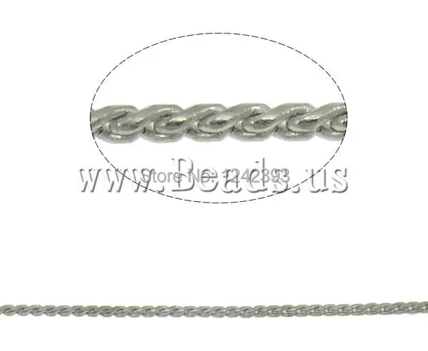 Free shipping!!!Brass Rope Chain Wedding platinum color plated nickel lead &amp cadmium free 1.2x1.4mm Length:Approx 100 m | Украшения и