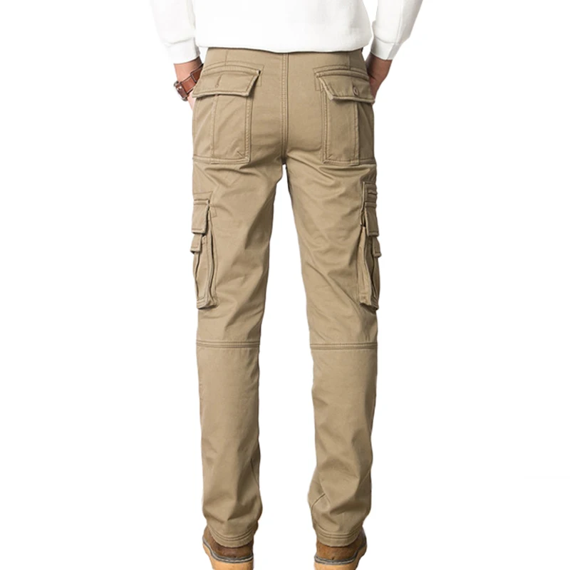 Vomint новые мужские флисовые брюки карго прямые Плотные хлопковые фланелевые теплые штаны Зимняя одежда мужские черные Armygreen V7A1P018
