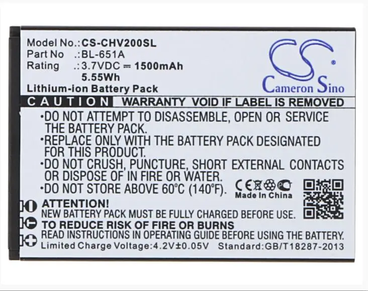 

Cameron Sino 1500mAh battery for CROSSCALL Shark-V2 BL-651A Mobile, SmartPhone Battery