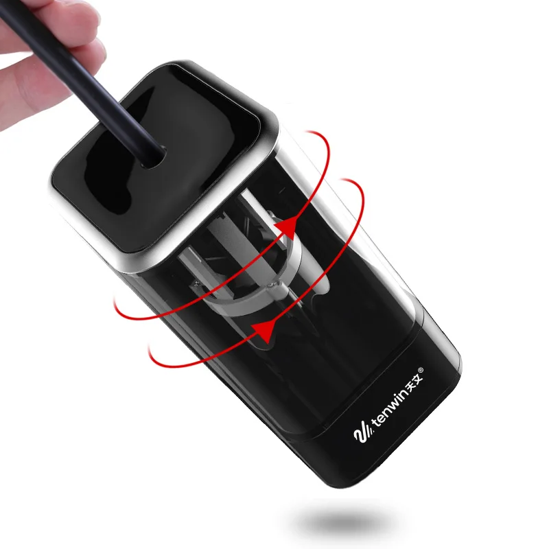 TENWIN Electric Pencil Sharpener Creative Stationery Electrical Automatic Pencil Sharpener Home School Office Desktop For Kids