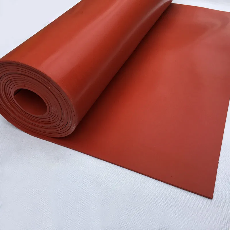 RED BY THE METER SILICONE RUBBER STRIPS 6 MM THICK x 20 MM WIDE 