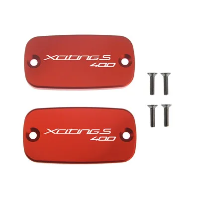 KODASKIN CNC Aluminum Brake Fluid Reservoir Tank Cap Front Brake Cap for Xciting S 400 400i - Цвет: Красный
