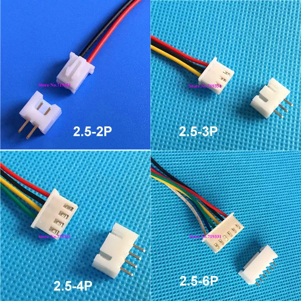 Микро Мини JST 1,25 мм SH ZH PH 2,0 мм XH 2,5 мм 2/3/4/5/6/7/8/9/10/11/12P Мужской и женский разъем с проводной 10 комплектов