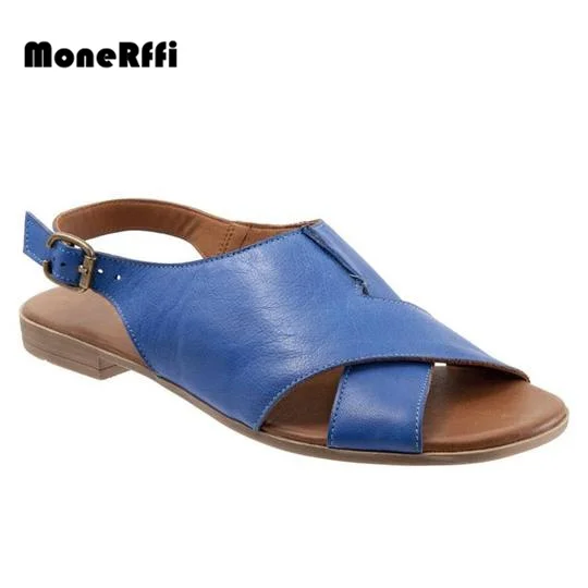 

Women Sandals Flip Flops Flats 2019 New Summer Fashion Wedges Shoes Woman Slides Buckle Lady Casual Female Plus Size 35-43