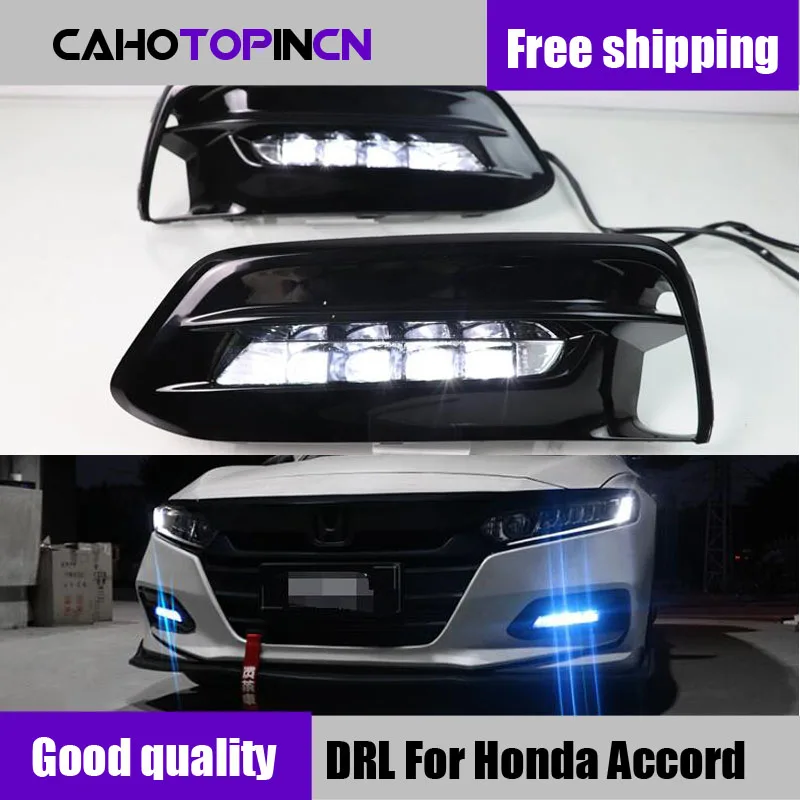 Дневные ходовые огни для Honda Accord 10th 2018 2019 светодиодный ные дневные