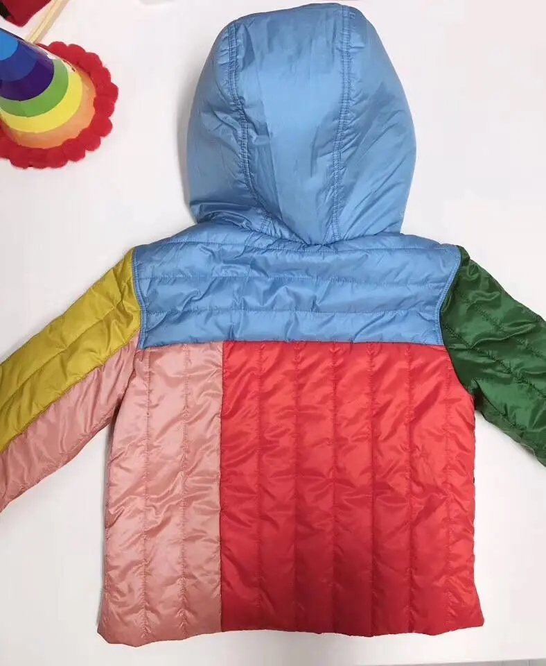 

Girls down jacket hooded cute colorful duck down coat hoodie for boys girls winter warm outwear clothes in end of Nov